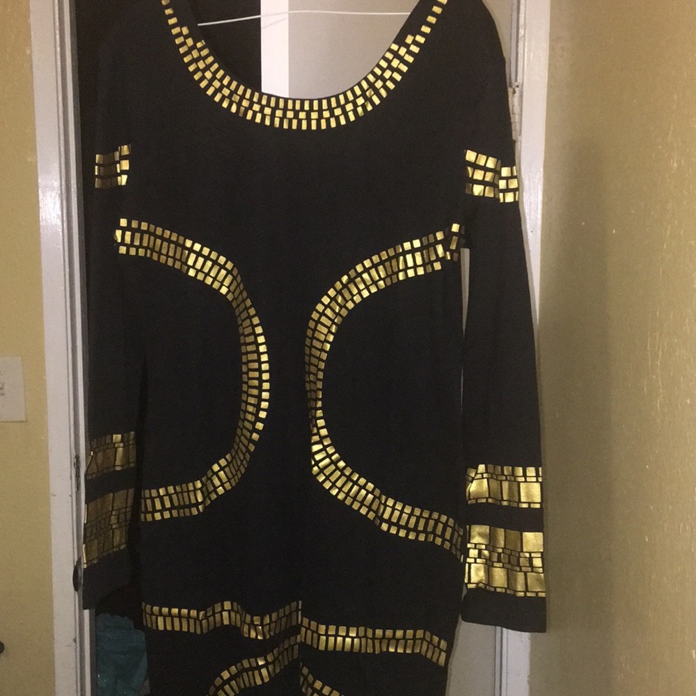 Cute dress black/gold